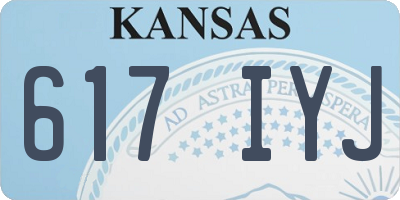 KS license plate 617IYJ