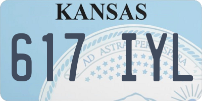 KS license plate 617IYL