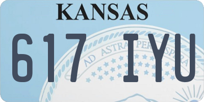 KS license plate 617IYU