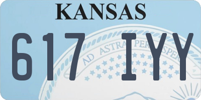 KS license plate 617IYY