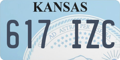 KS license plate 617IZC