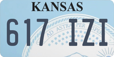KS license plate 617IZI