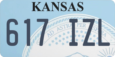 KS license plate 617IZL