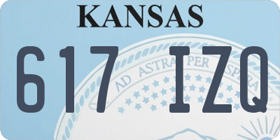 KS license plate 617IZQ