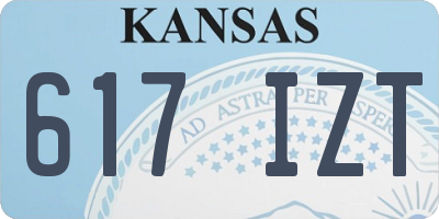 KS license plate 617IZT