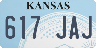KS license plate 617JAJ