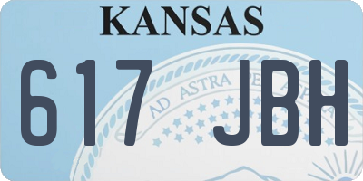 KS license plate 617JBH