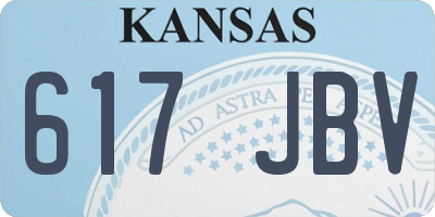 KS license plate 617JBV