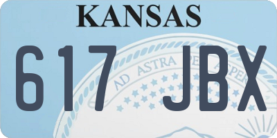 KS license plate 617JBX