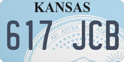 KS license plate 617JCB