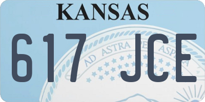 KS license plate 617JCE