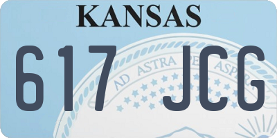 KS license plate 617JCG