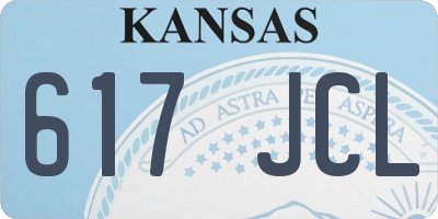 KS license plate 617JCL
