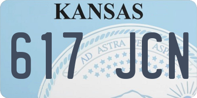 KS license plate 617JCN