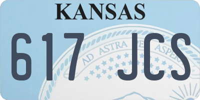 KS license plate 617JCS