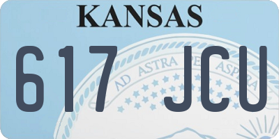 KS license plate 617JCU