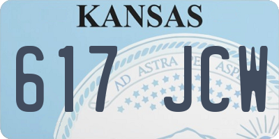 KS license plate 617JCW