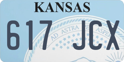 KS license plate 617JCX