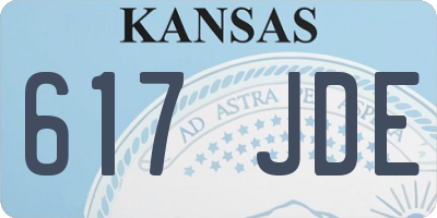 KS license plate 617JDE