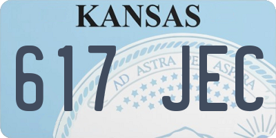 KS license plate 617JEC