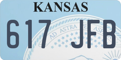 KS license plate 617JFB