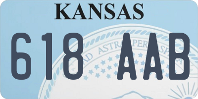 KS license plate 618AAB