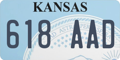 KS license plate 618AAD