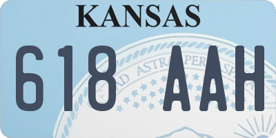 KS license plate 618AAH