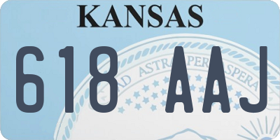 KS license plate 618AAJ