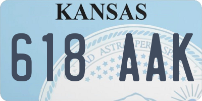 KS license plate 618AAK