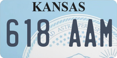 KS license plate 618AAM