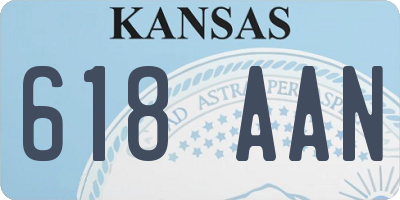 KS license plate 618AAN