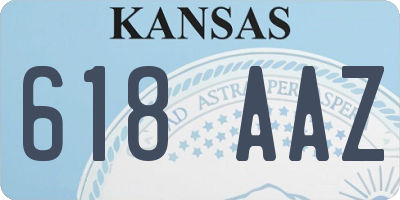 KS license plate 618AAZ