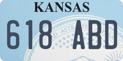 KS license plate 618ABD