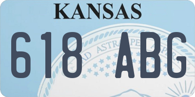 KS license plate 618ABG
