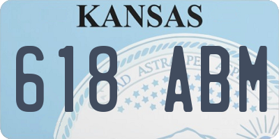 KS license plate 618ABM