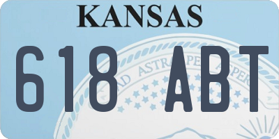 KS license plate 618ABT