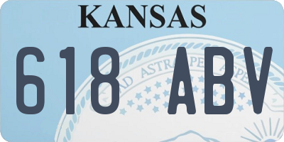 KS license plate 618ABV