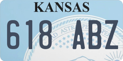 KS license plate 618ABZ
