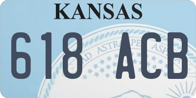 KS license plate 618ACB
