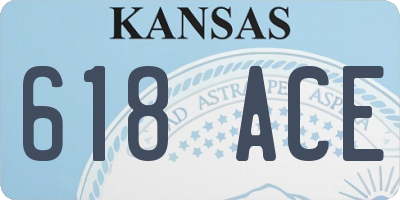 KS license plate 618ACE