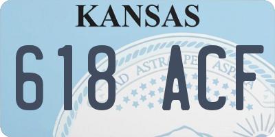 KS license plate 618ACF