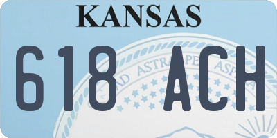 KS license plate 618ACH