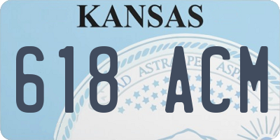 KS license plate 618ACM