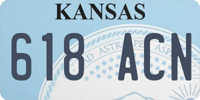 KS license plate 618ACN