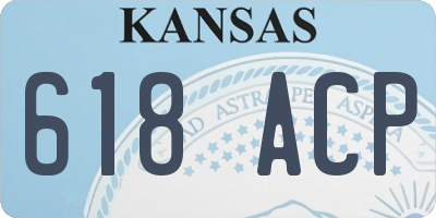 KS license plate 618ACP