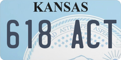 KS license plate 618ACT