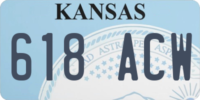 KS license plate 618ACW