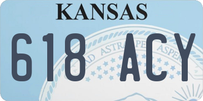 KS license plate 618ACY