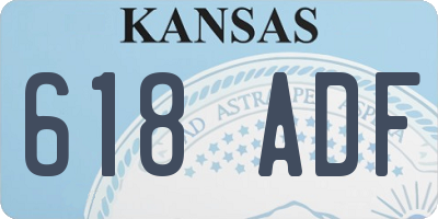KS license plate 618ADF